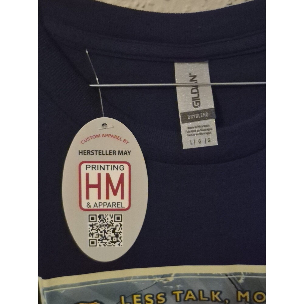 Gildan L New Less Talk More Fishing What A Catch Hooker On The Weekend T Shirt - Picture 3 of 3